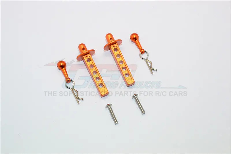 Thunder Tiger Kaiser Xs Aluminum Front Body Post Mount - 1 Set Orange 1