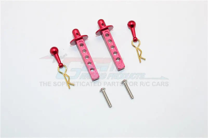 Thunder Tiger Kaiser Xs Aluminum Front Body Post Mount - 1 Set Red 1