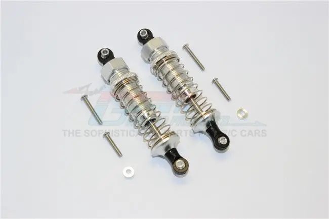Thunder Tiger Kaiser Xs Aluminum Front/Rear Adjustable Damper (75Mm) With Plastic Ball Top - 1Pr Set Silver 1