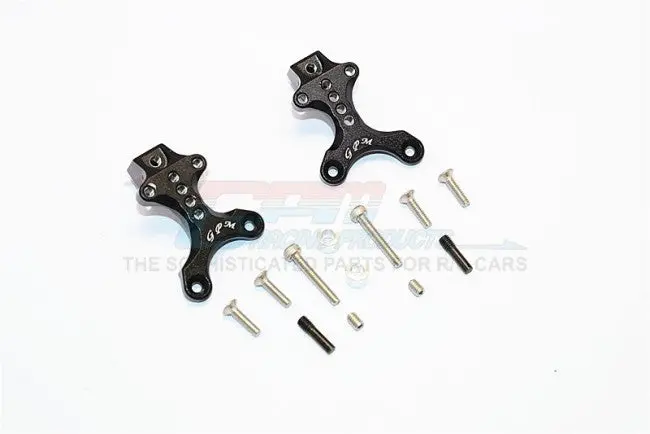 Thunder Tiger Kaiser Xs Aluminum Front/Rear Adjustable Shock Mount - 2Pcs Set Black 1
