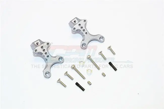 Thunder Tiger Kaiser Xs Aluminum Front/Rear Adjustable Shock Mount - 2Pcs Set Gray Silver 1