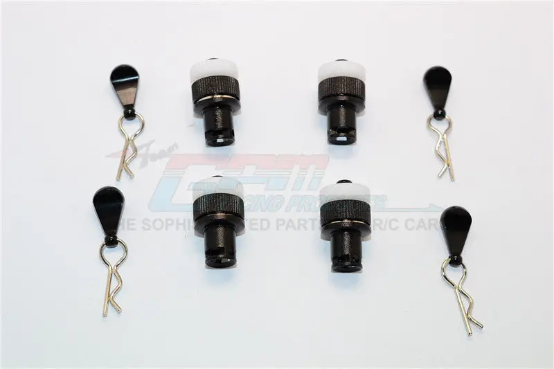 Thunder Tiger Kaiser Xs Aluminum Front & Rear Magnet Body Mount - 1 Set Black 1