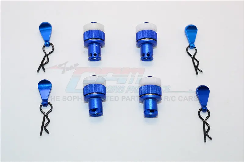 Thunder Tiger Kaiser Xs Aluminum Front & Rear Magnet Body Mount - 1 Set Blue 1