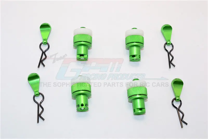 Thunder Tiger Kaiser Xs Aluminum Front & Rear Magnet Body Mount - 1 Set Green 1