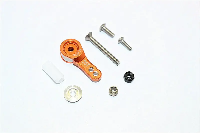 Thunder Tiger Kaiser Xs Aluminum Hi-Torque Servo Saver For 25T Spline Output Shaft - 1Pc Set Orange 1