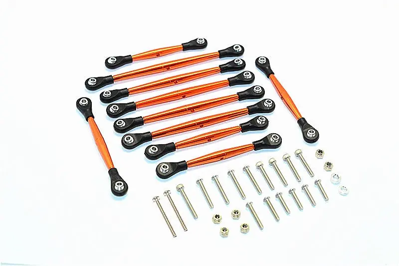 Thunder Tiger Kaiser Xs Aluminum Link Parts & Sterring Rod - 10Pcs Set Orange 1