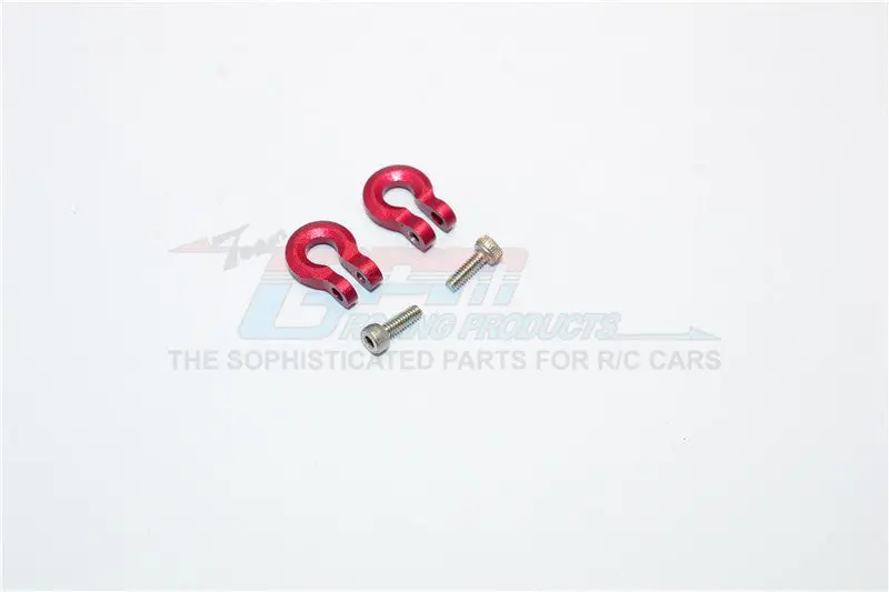 Thunder Tiger Kaiser Xs Aluminum U Shape Hook - 2Pcs Set Red 1