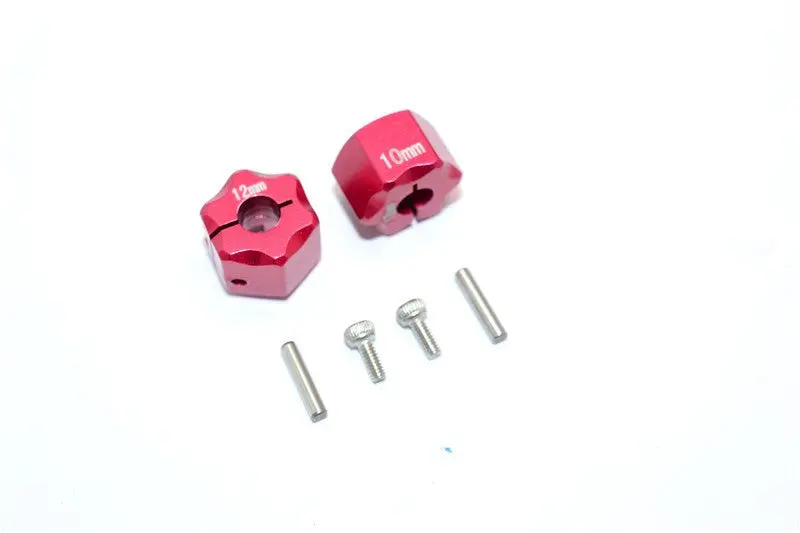 Thunder Tiger Kaiser Xs Aluminum Wheel Hex (12Mm X 10Mm) - 2Pcs Set Red 1