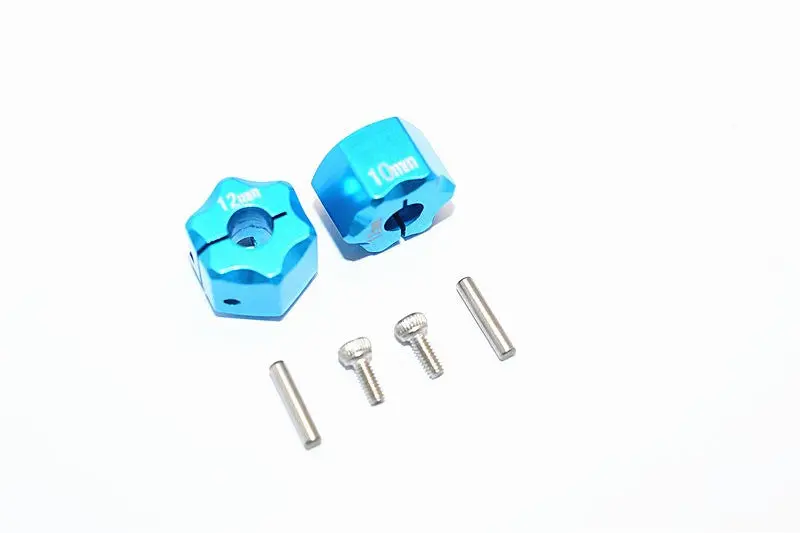 Thunder Tiger Kaiser Xs Aluminum Wheel Hex (12Mm X 10Mm) - 2Pcs Set Sky Blue 1