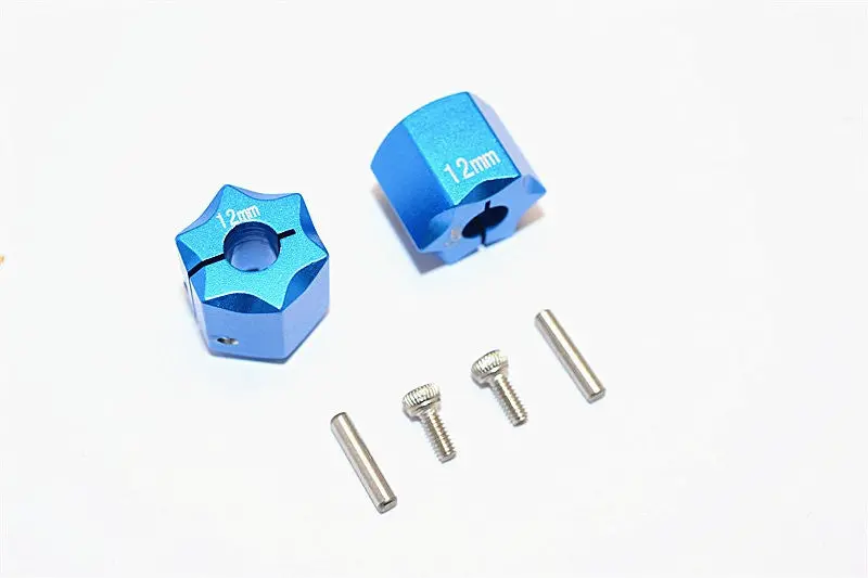 Thunder Tiger Kaiser Xs Aluminum Wheel Hex (12Mm X 12Mm) - 2Pcs Set Blue 1