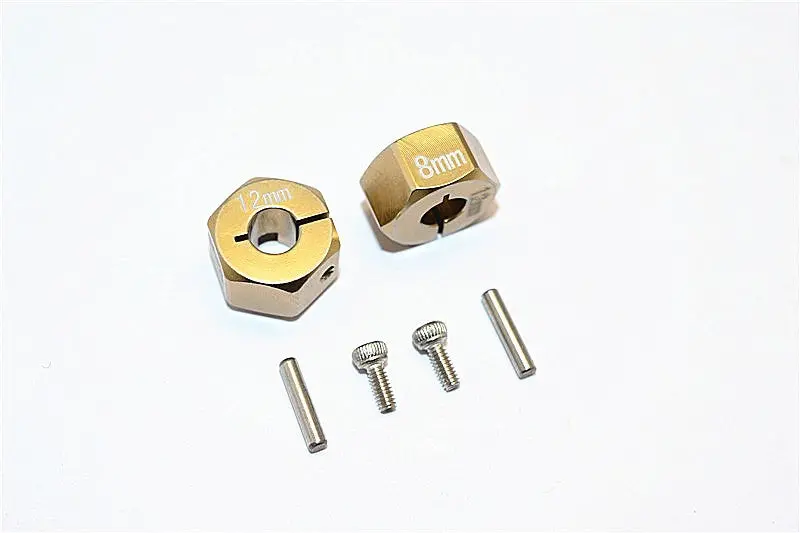 Thunder Tiger Kaiser Xs Aluminum Wheel Hex (12Mm X 8Mm) - 2Pcs Set Titanium 1