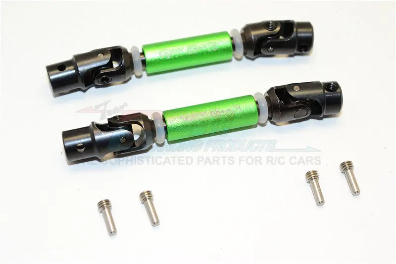 Thunder Tiger Kaiser Xs Steel+Aluminum Front & Rear Main Drive Shaft (68Mm-78Mm) - 2Pcs Set Green 1