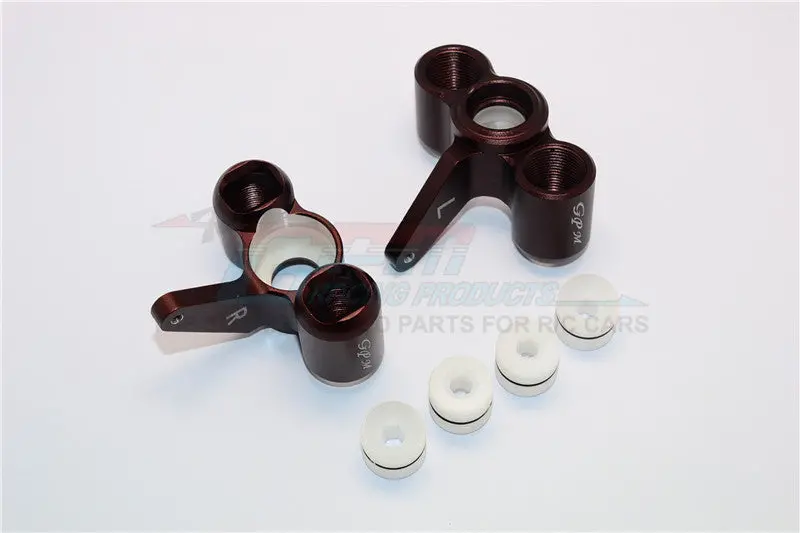 Thunder Tiger Truck K-Rock Mt4-G5 Aluminum Front Knuckle Arm With Delrin Collars - 1Pr Set Brown 1