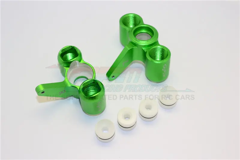 Thunder Tiger Truck K-Rock Mt4-G5 Aluminum Front Knuckle Arm With Delrin Collars - 1Pr Set Green 1