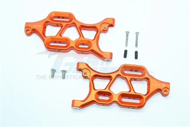Thunder Tiger Truck K-Rock Mt4-G5 Aluminum Front Lower Arms - 1Pr Set Orange 1