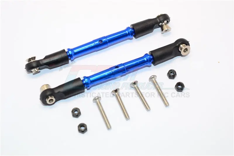 Thunder Tiger Truck K-Rock Mt4-G5 Aluminum Front Turnbuckles - 1Pr Set Blue 1