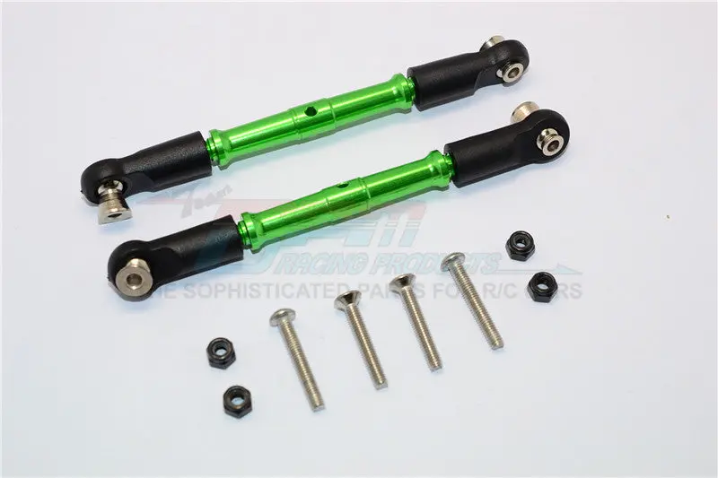 Thunder Tiger Truck K-Rock Mt4-G5 Aluminum Front Turnbuckles - 1Pr Set Green 1
