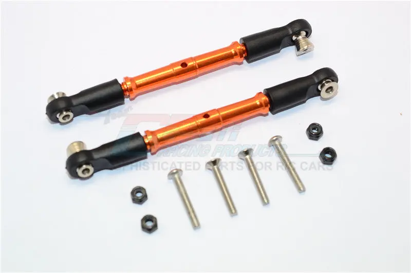 Thunder Tiger Truck K-Rock Mt4-G5 Aluminum Front Turnbuckles - 1Pr Set Orange 1