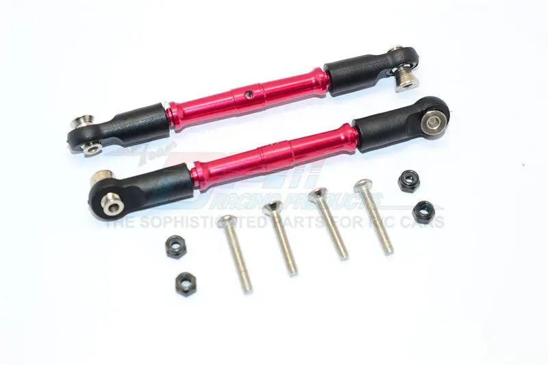 Thunder Tiger Truck K-Rock Mt4-G5 Aluminum Front Turnbuckles - 1Pr Set Red 1