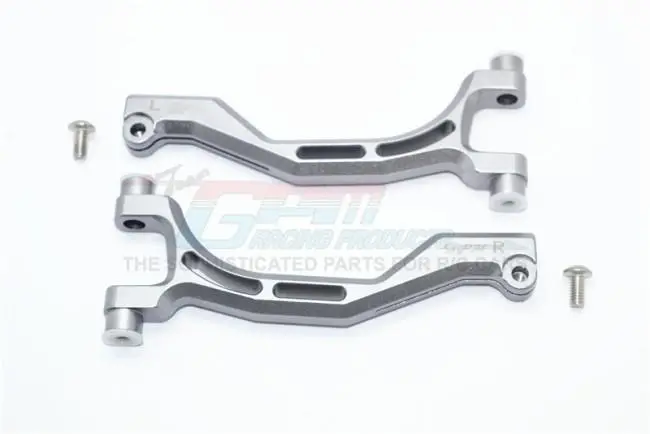 Thunder Tiger Truck K-Rock Mt4-G5 Aluminum Front Upper Arms - 1Pr Set Gray Silver 1