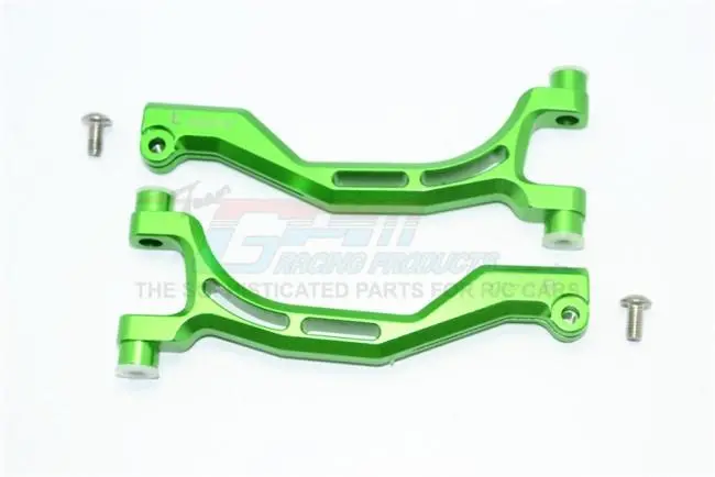 Thunder Tiger Truck K-Rock Mt4-G5 Aluminum Front Upper Arms - 1Pr Set Green 1