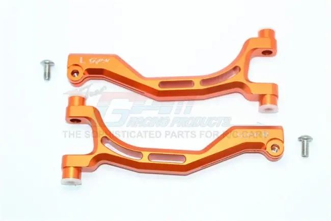 Thunder Tiger Truck K-Rock Mt4-G5 Aluminum Front Upper Arms - 1Pr Set Orange 1