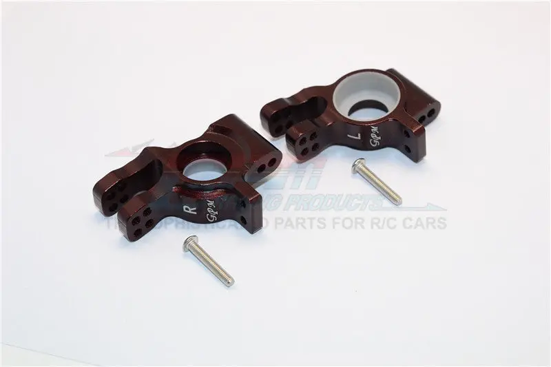 Thunder Tiger Truck K-Rock Mt4-G5 Aluminum Rear Knuckle Arms - 1Pr Set Brown 1