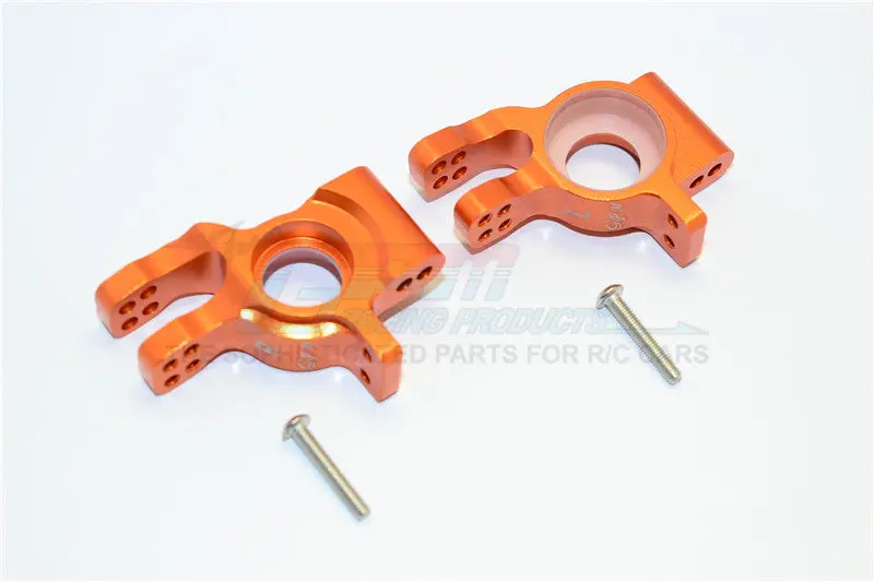 Thunder Tiger Truck K-Rock Mt4-G5 Aluminum Rear Knuckle Arms - 1Pr Set Orange 1
