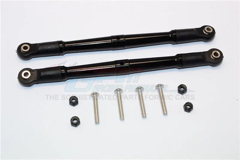 Thunder Tiger Truck K-Rock Mt4-G5 Aluminum Rear Tie Rods - 1Pr Set Black 1