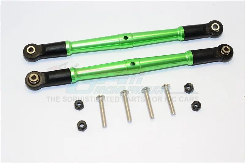 Thunder Tiger Truck K-Rock Mt4-G5 Aluminum Rear Tie Rods - 1Pr Set Green 1