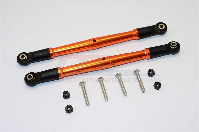 Thunder Tiger Truck K-Rock Mt4-G5 Aluminum Rear Tie Rods - 1Pr Set Orange 1