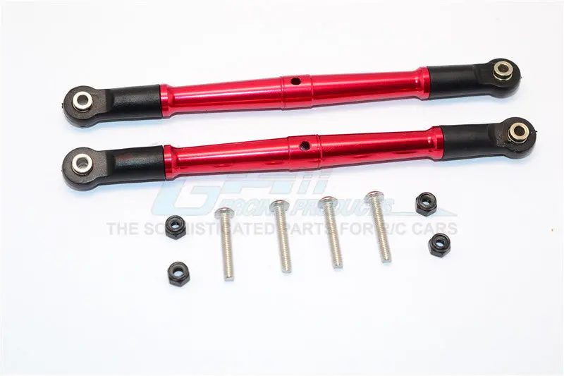 Thunder Tiger Truck K-Rock Mt4-G5 Aluminum Rear Tie Rods - 1Pr Set Red 1