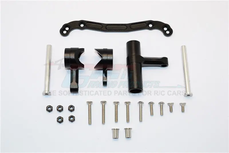 Thunder Tiger Truck K-Rock Mt4-G5 Aluminum Steering Assembly - 1 Set Black 1
