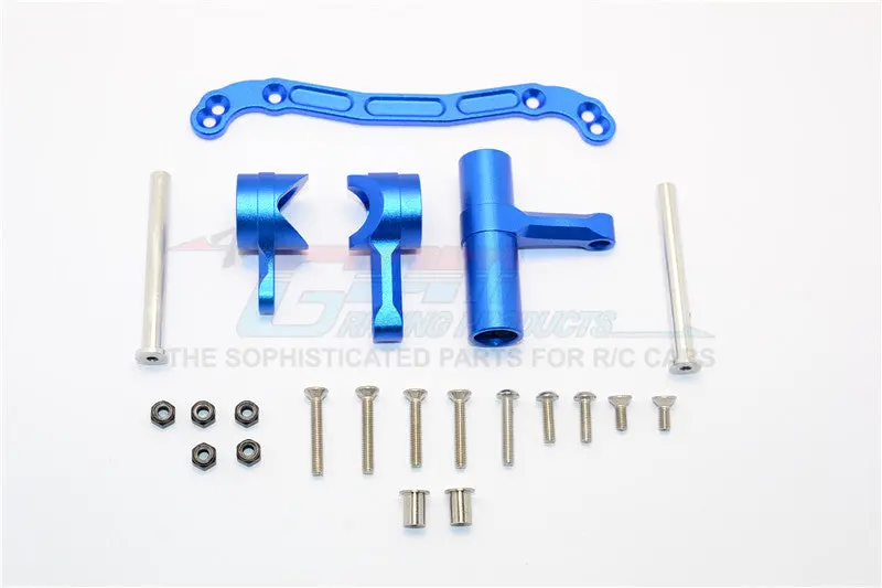 Thunder Tiger Truck K-Rock Mt4-G5 Aluminum Steering Assembly - 1 Set Blue 1