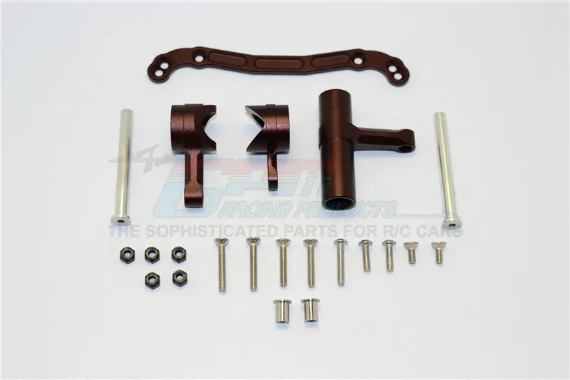 Thunder Tiger Truck K-Rock Mt4-G5 Aluminum Steering Assembly - 1 Set Brown 1