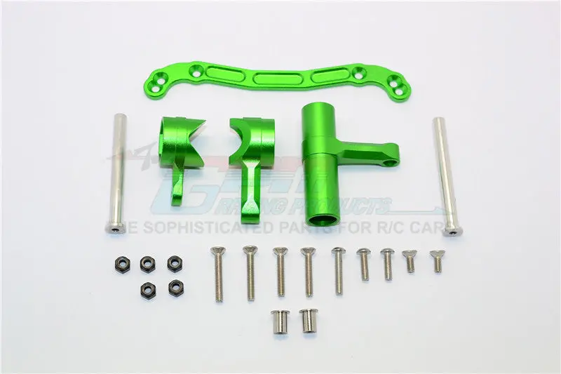 Thunder Tiger Truck K-Rock Mt4-G5 Aluminum Steering Assembly - 1 Set Green 1
