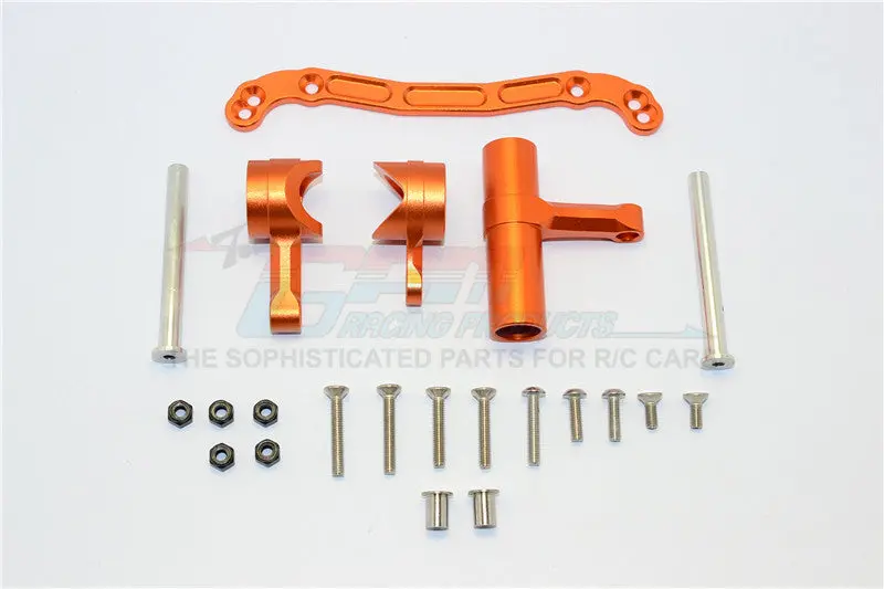 Thunder Tiger Truck K-Rock Mt4-G5 Aluminum Steering Assembly - 1 Set Orange 1