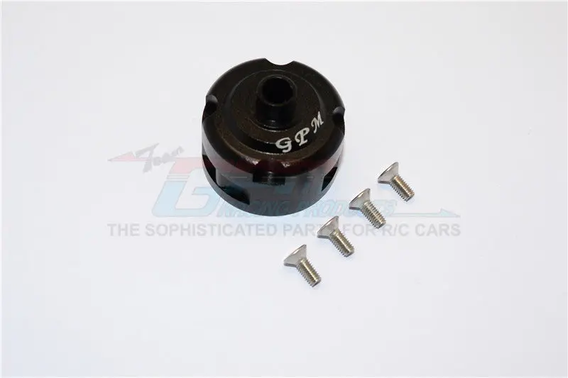 Thunder Tiger Truck K-Rock Mt4-G5 Brushless Aluminum Front/Rear Diff Case - 1 Set Black 1
