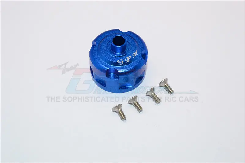 Thunder Tiger Truck K-Rock Mt4-G5 Brushless Aluminum Front/Rear Diff Case - 1 Set Blue 1
