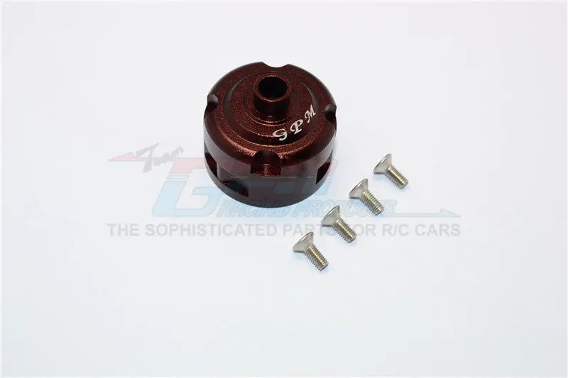 Thunder Tiger Truck K-Rock Mt4-G5 Brushless Aluminum Front/Rear Diff Case - 1 Set Brown 1