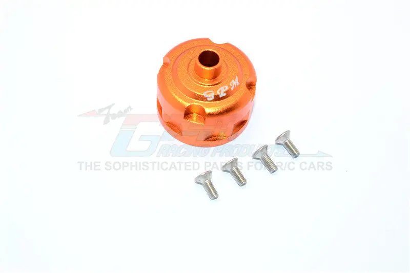 Thunder Tiger Truck K-Rock Mt4-G5 Brushless Aluminum Front/Rear Diff Case - 1 Set Orange 1