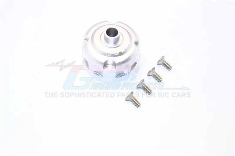 Thunder Tiger Truck K-Rock Mt4-G5 Brushless Aluminum Front/Rear Diff Case - 1 Set Silver 1
