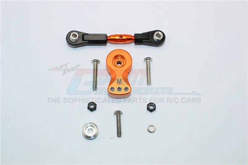 Thunder Tiger Truck K-Rock Mt4-G5 Brushless Aluminum Hi-Torque Servo Saver 25T With Alloy Tie Rod - 1 Set Orange 1