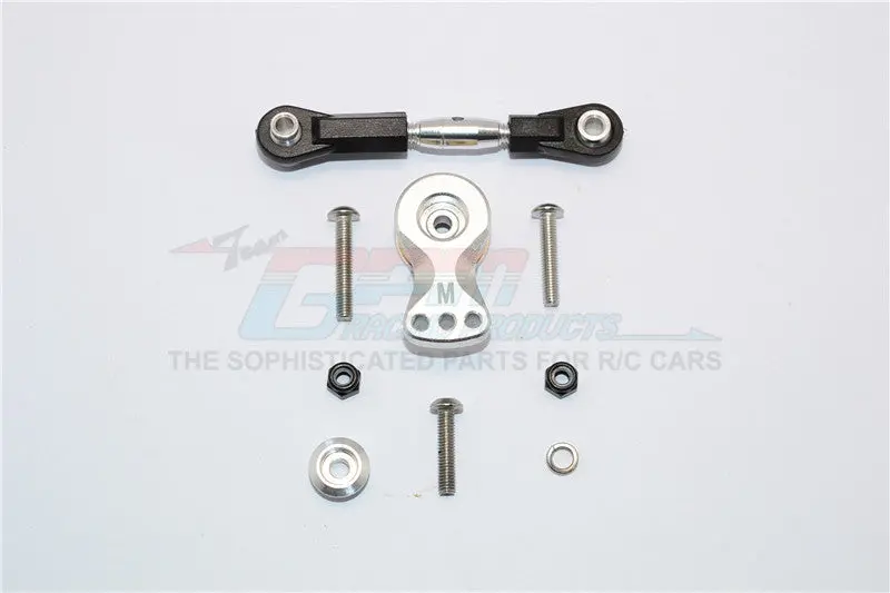 Thunder Tiger Truck K-Rock Mt4-G5 Brushless Aluminum Hi-Torque Servo Saver 25T With Alloy Tie Rod - 1 Set Silver 1