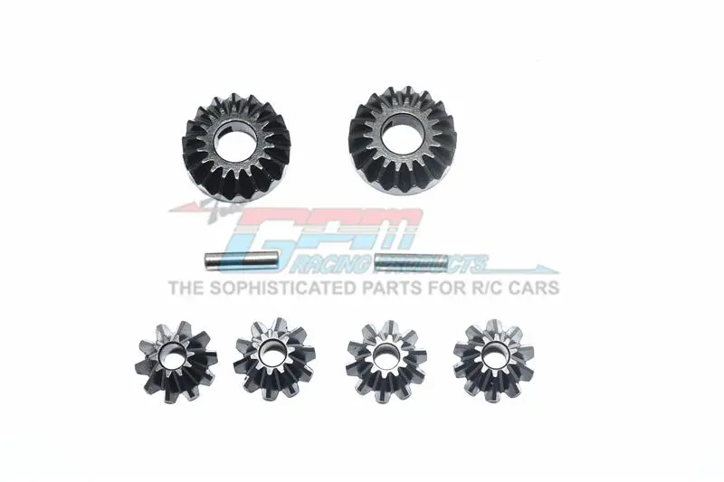Thunder Tiger Truck K-Rock Mt4-G5 Harden Steel #45 Diff Bevel Gear & Pinion Gear - 6Pc Set Black 1