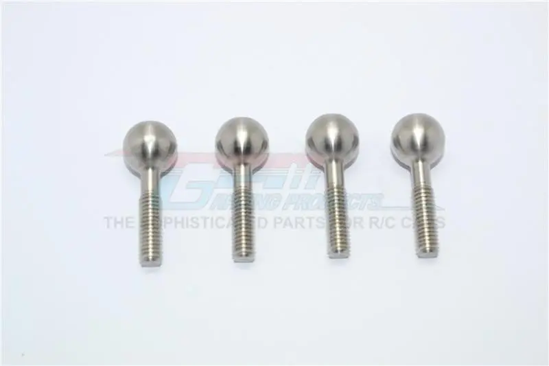 Thunder Tiger Truck K-Rock Mt4-G5 Stainless Steel Pillow Ball For Front Knuckle Arms - 4Pcs Set 1