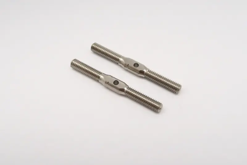 Titanium Flat Turn Buckles 12Mm Long Axle With 14Mm Long M4 Thread - 1Pr 1