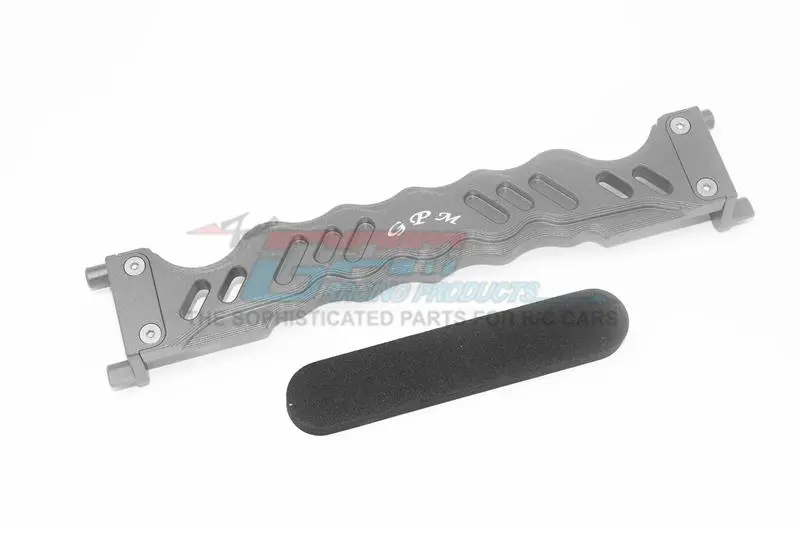 Traxxas 1/10 Maxx 4Wd Monster Truck Aluminum Battery Hold-Down - 2Pc Set Gray Silver 1