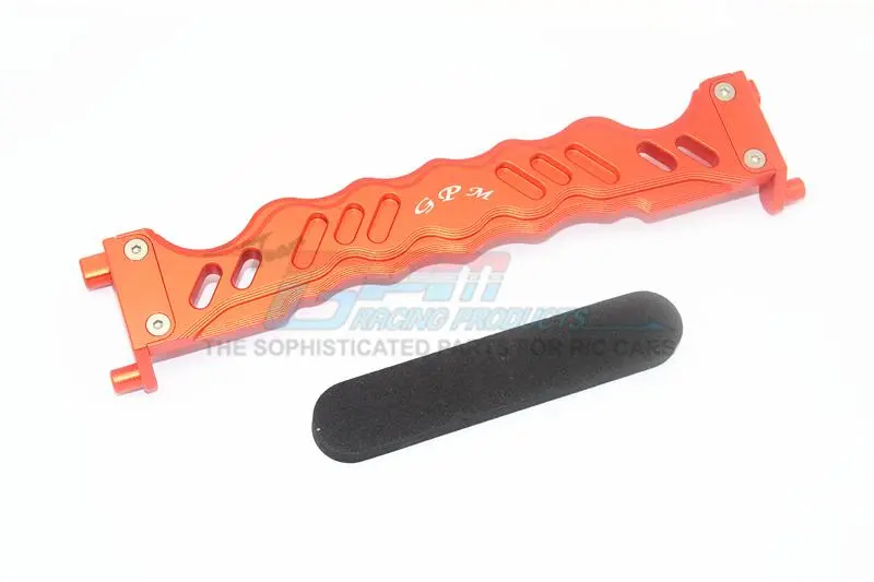 Traxxas 1/10 Maxx 4Wd Monster Truck Aluminum Battery Hold-Down - 2Pc Set Orange 1