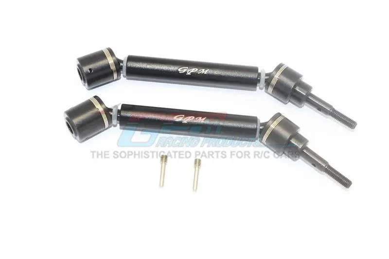 Traxxas 1/10 Maxx 4Wd Monster Truck Harden Steel + Aluminum Front Or Rear Adjustable Cvd Drive Shaft - 1Pr Set Black 1